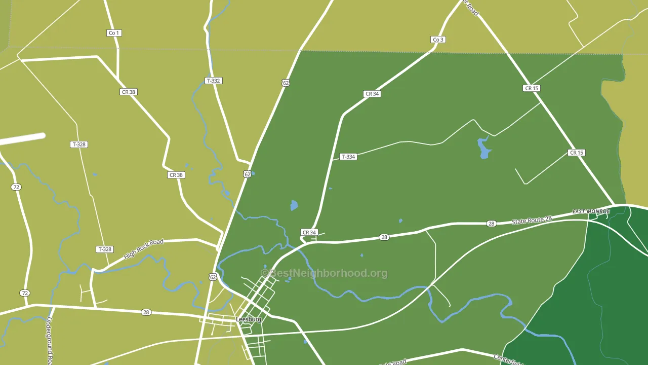 Samantha, OH block-group voter-turnout map