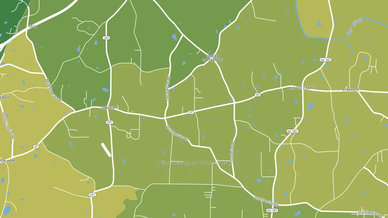 Samaria, NC block-group voter-turnout map