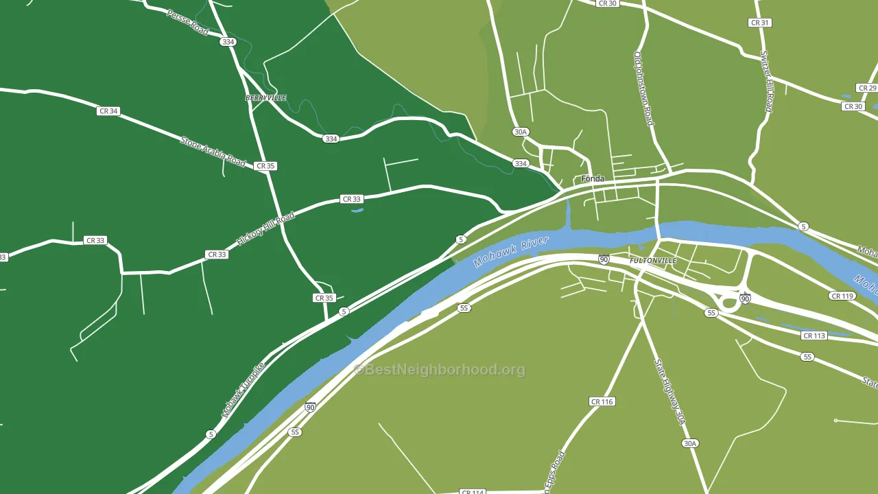 Sammonsville, NY block-group voter-turnout map