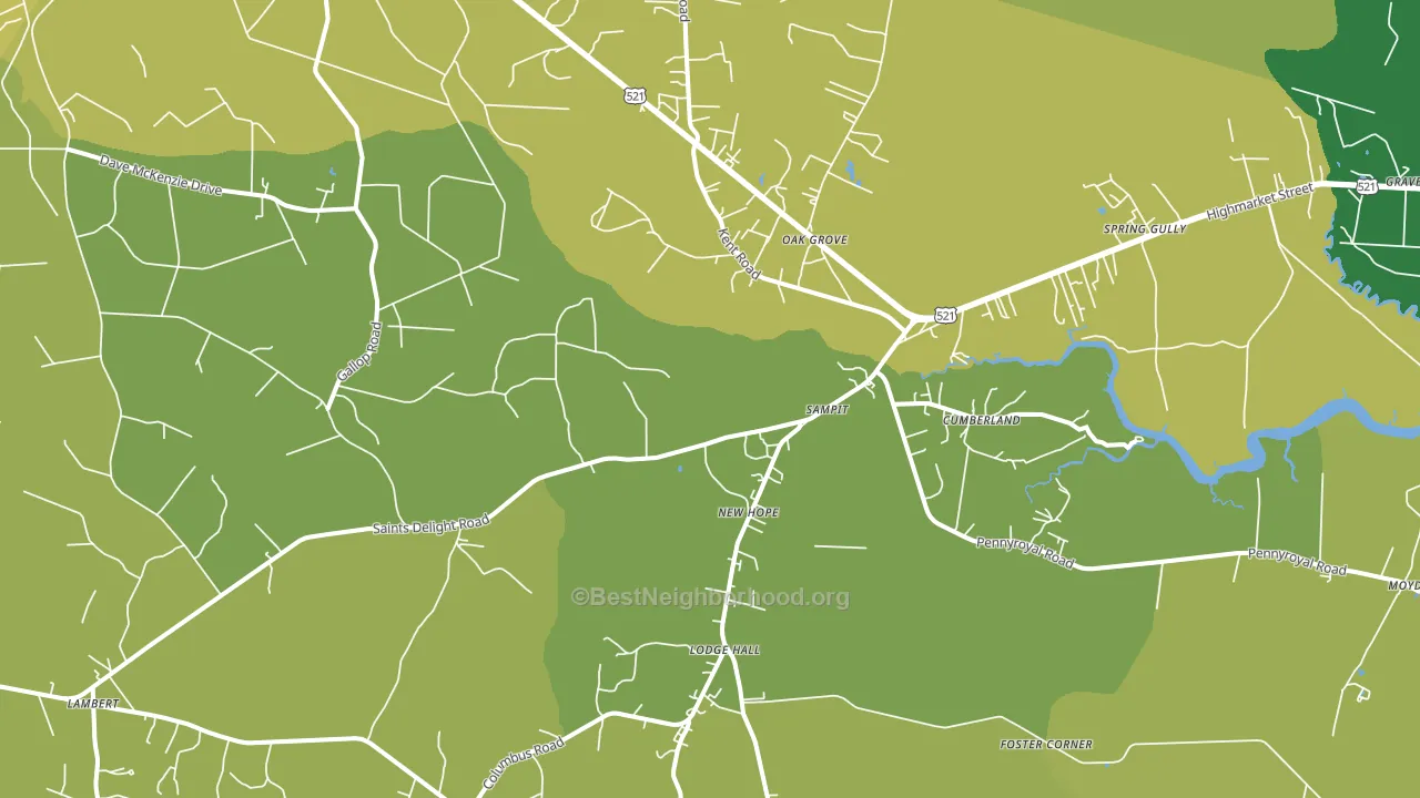 Sampit, SC block-group voter-turnout map