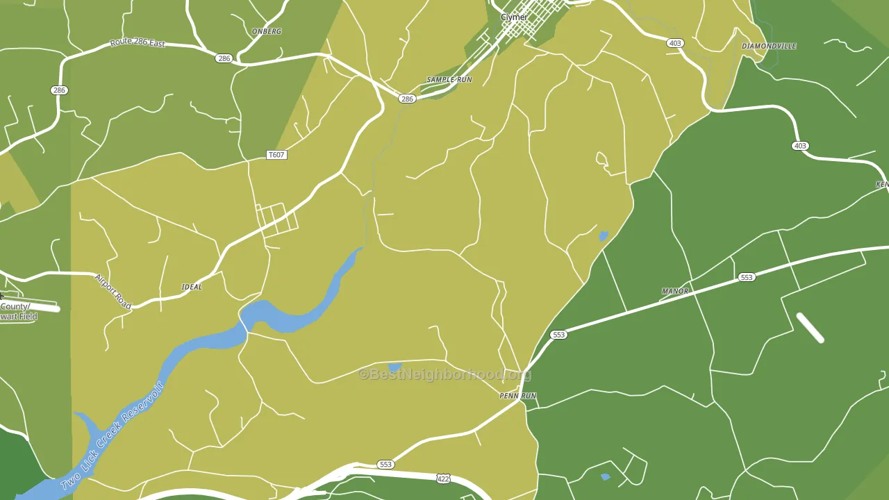Sample Run, PA block-group voter-turnout map
