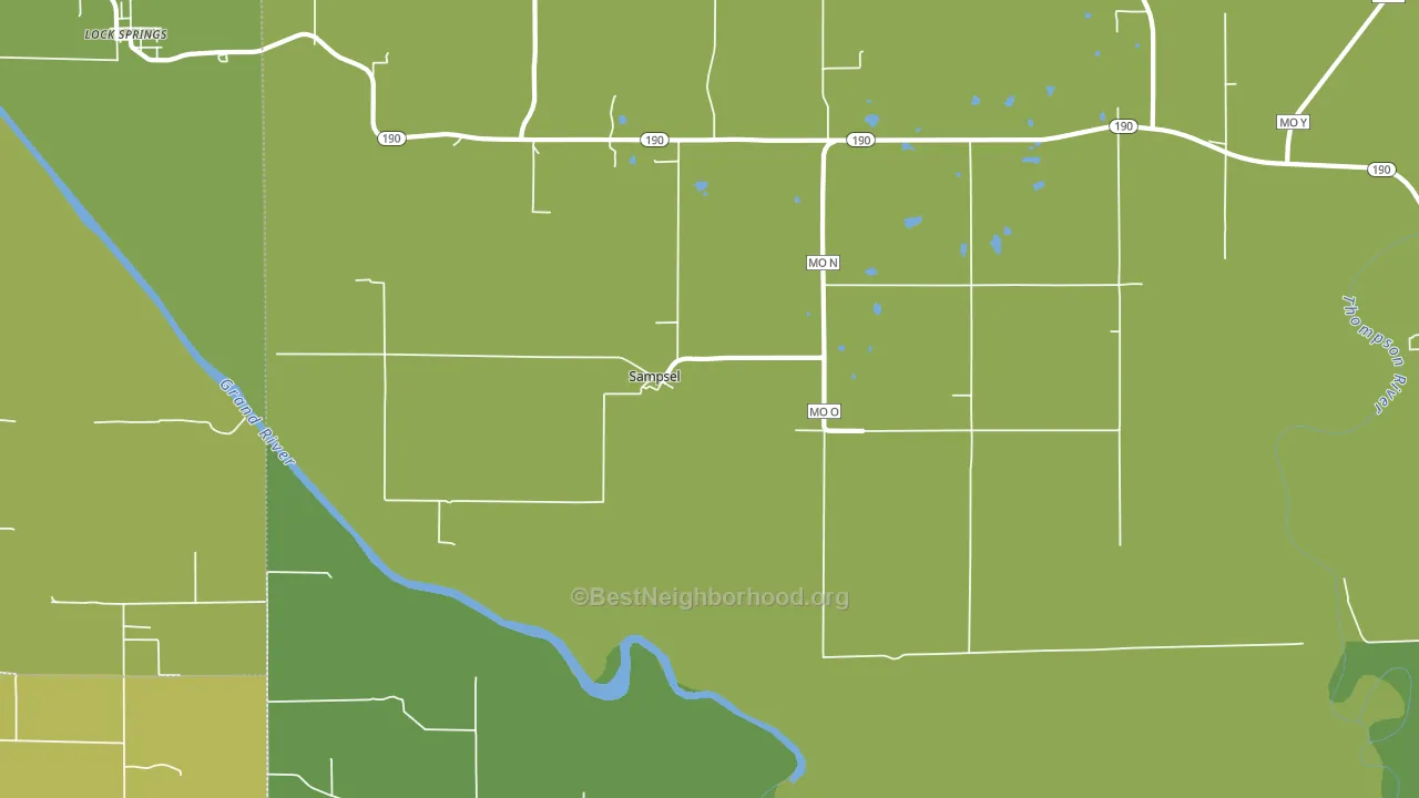 Sampsel, MO block-group voter-turnout map