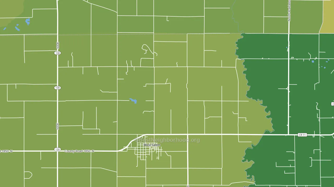 Samsville, IL block-group voter-turnout map