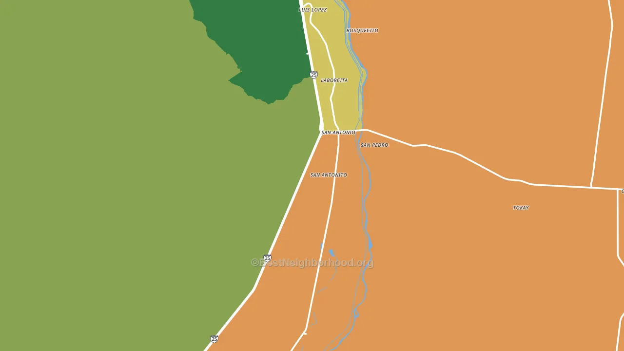San Antonio, NM block-group voter-turnout map