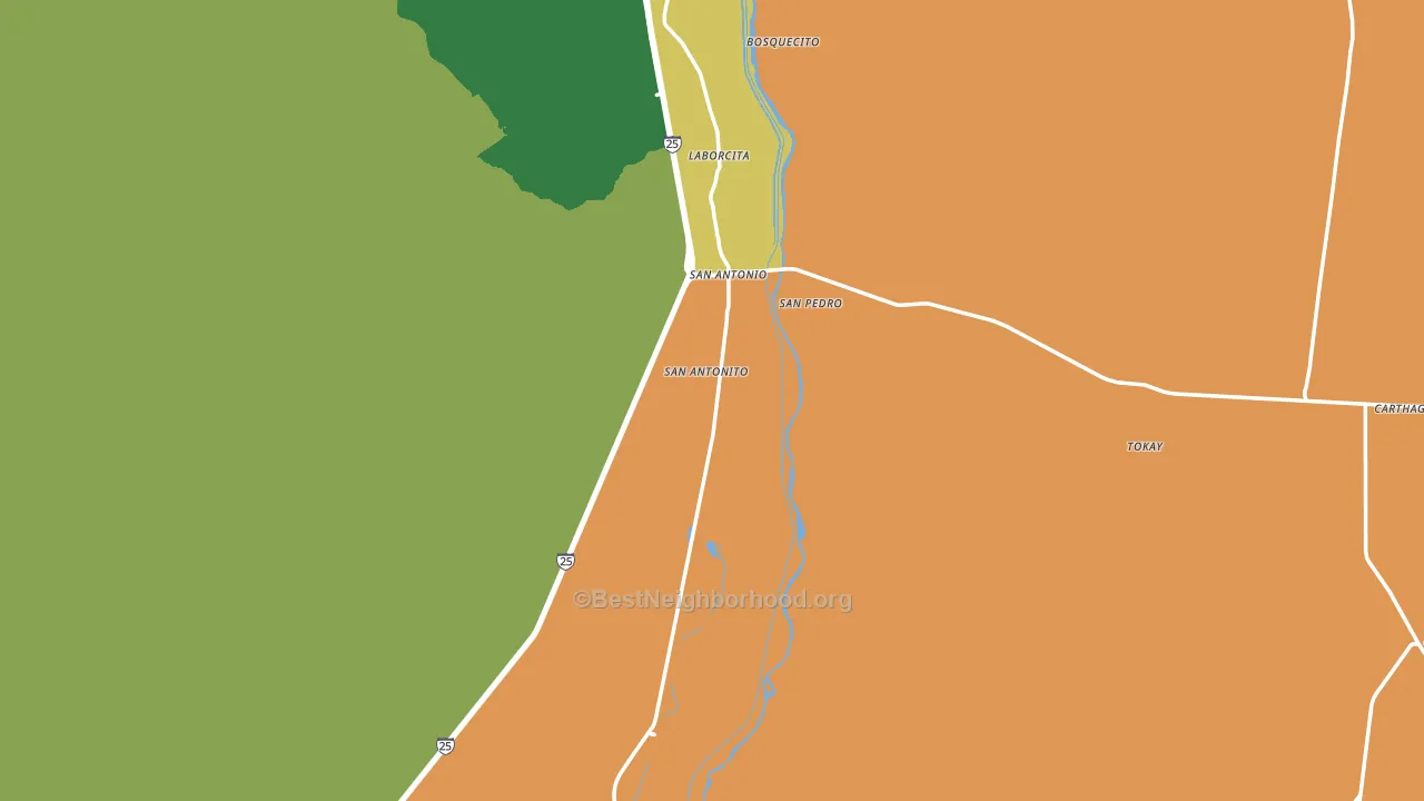 San Antonito, NM block-group voter-turnout map