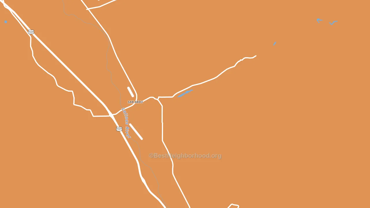 San Ardo, CA block-group voter-turnout map
