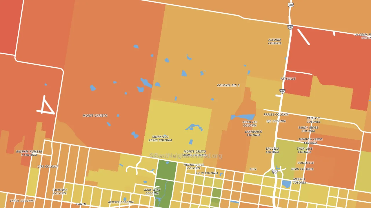 San Carlos, TX block-group voter-turnout map