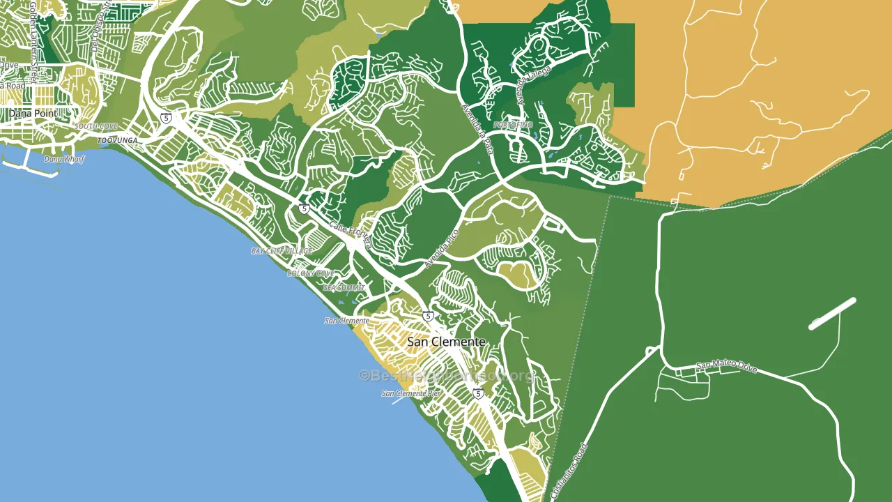 San Clemente, CA block-group voter-turnout map