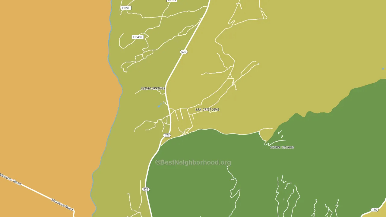 San Cristobal, NM block-group voter-turnout map