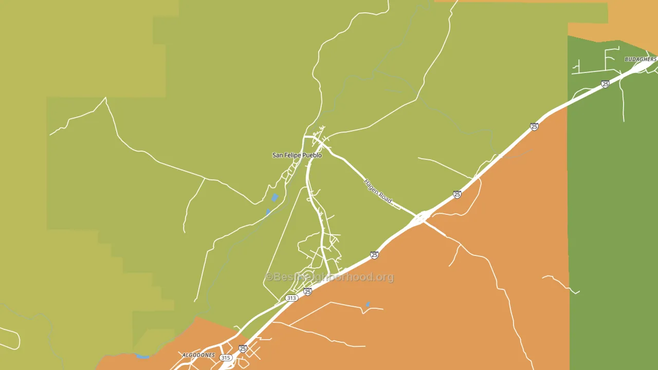 San Felipe Pueblo, NM block-group voter-turnout map