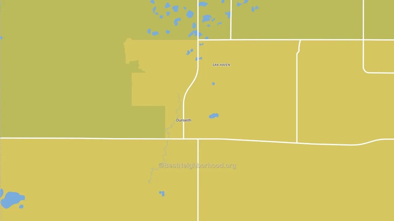 San Haven, ND block-group voter-turnout map