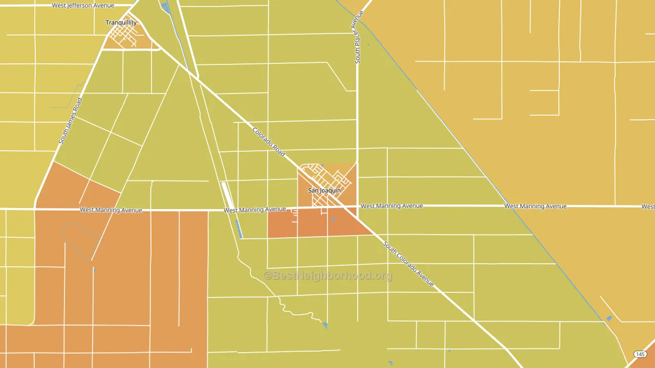 San Joaquin, CA block-group voter-turnout map
