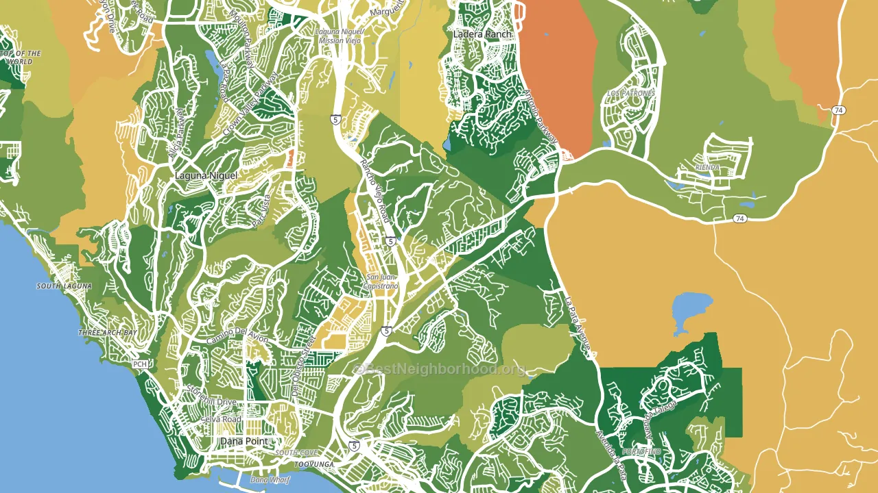 San Juan Capistrano, CA block-group voter-turnout map
