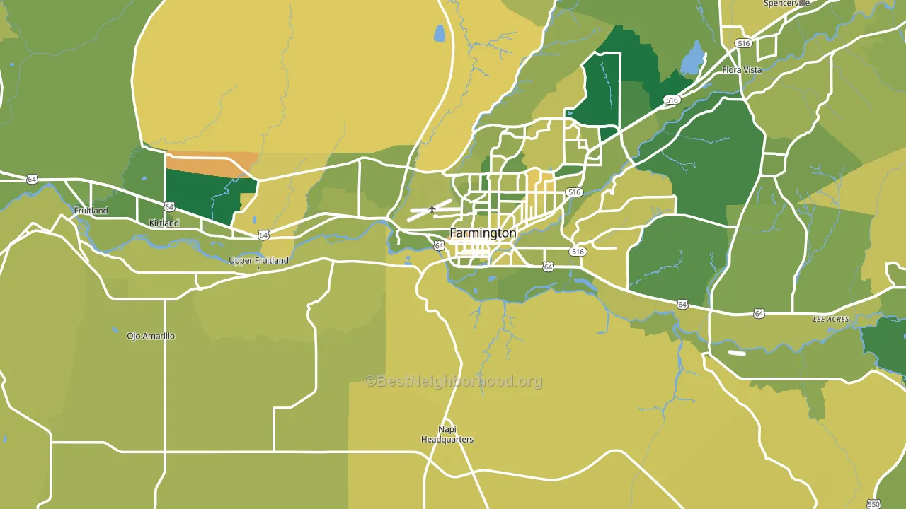 San Juan County, NM block-group voter-turnout map