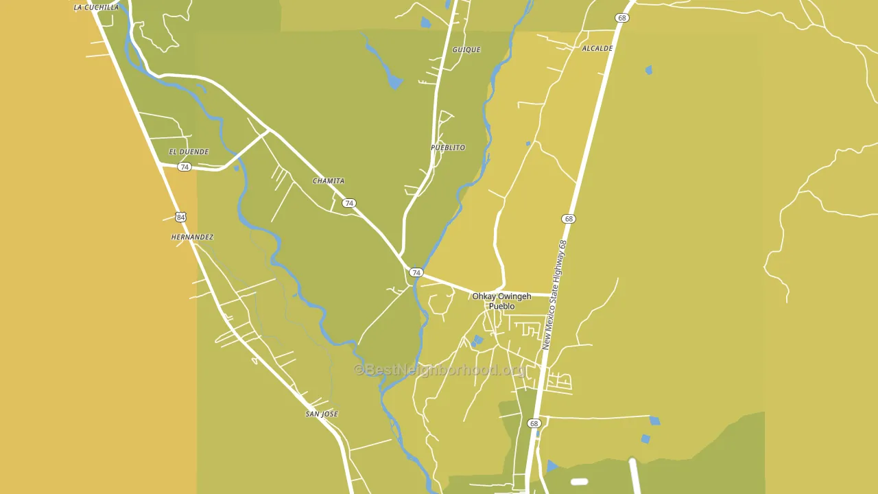 San Juan Pueblo, NM block-group voter-turnout map