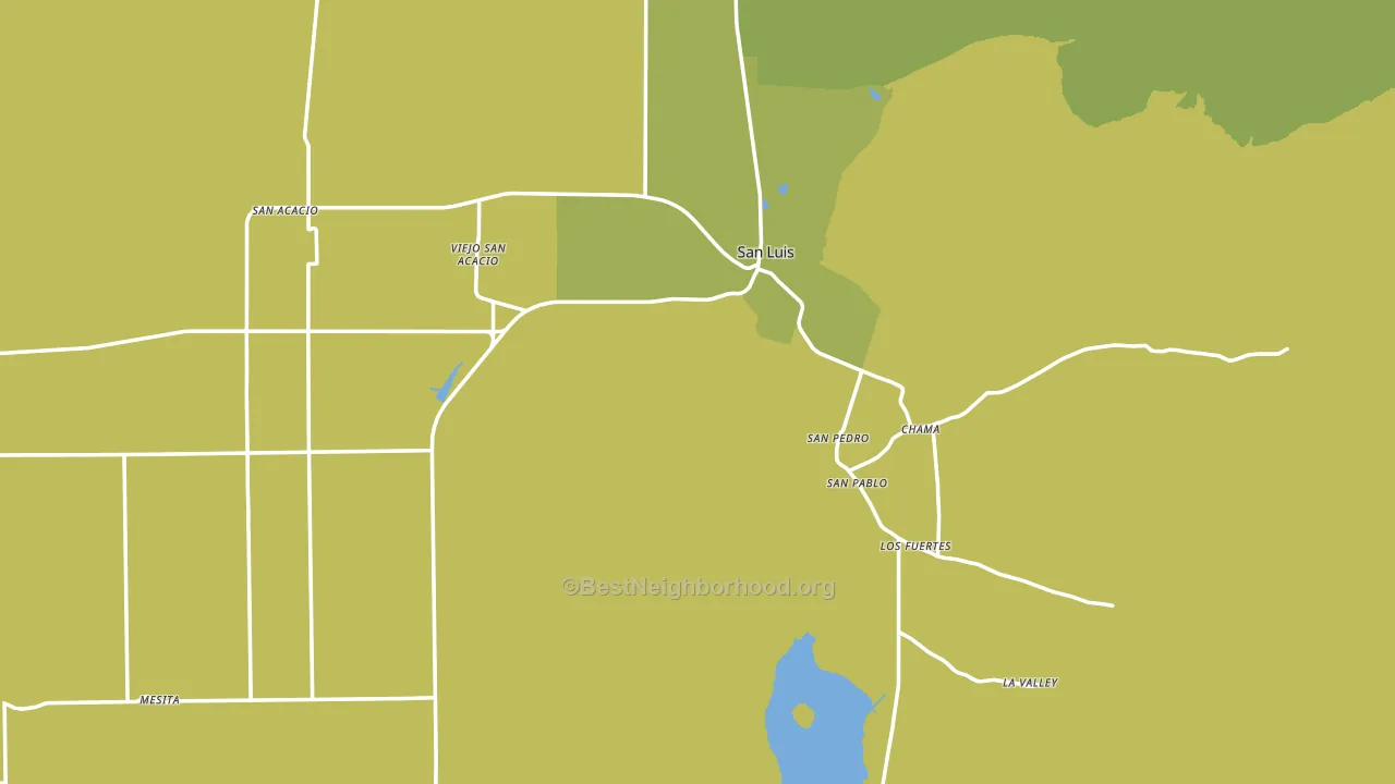 San Luis, CO block-group voter-turnout map