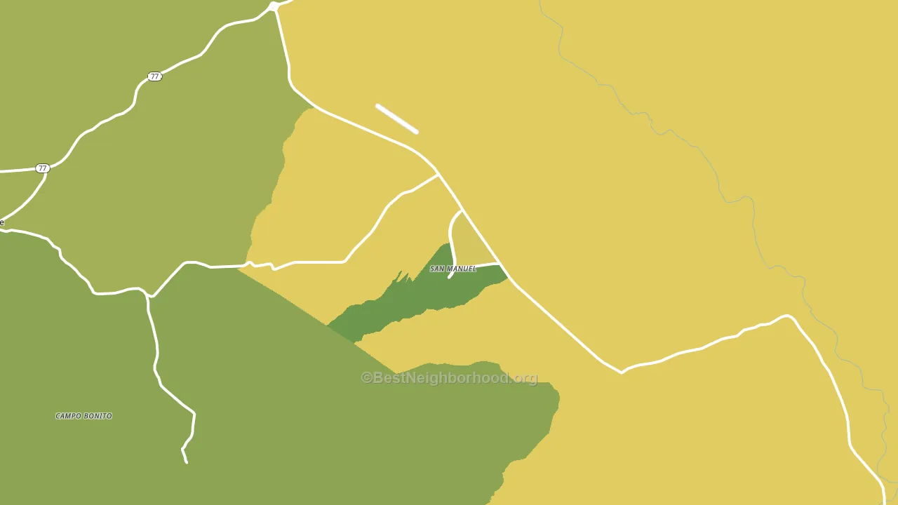 San Manuel, AZ block-group voter-turnout map
