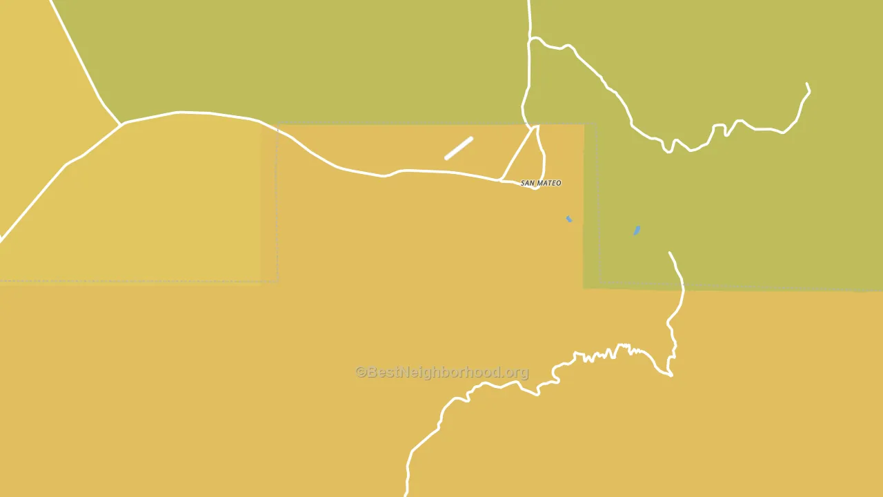 San Mateo, NM block-group voter-turnout map