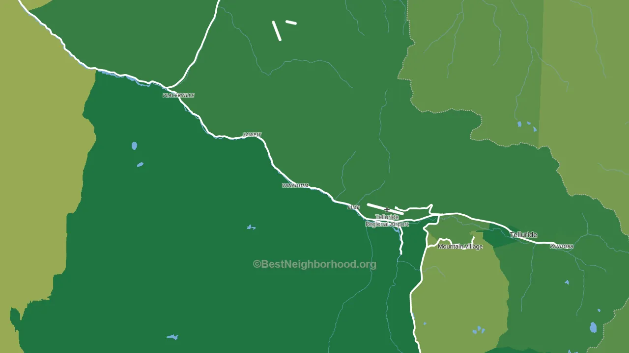 San Miguel County, CO block-group voter-turnout map