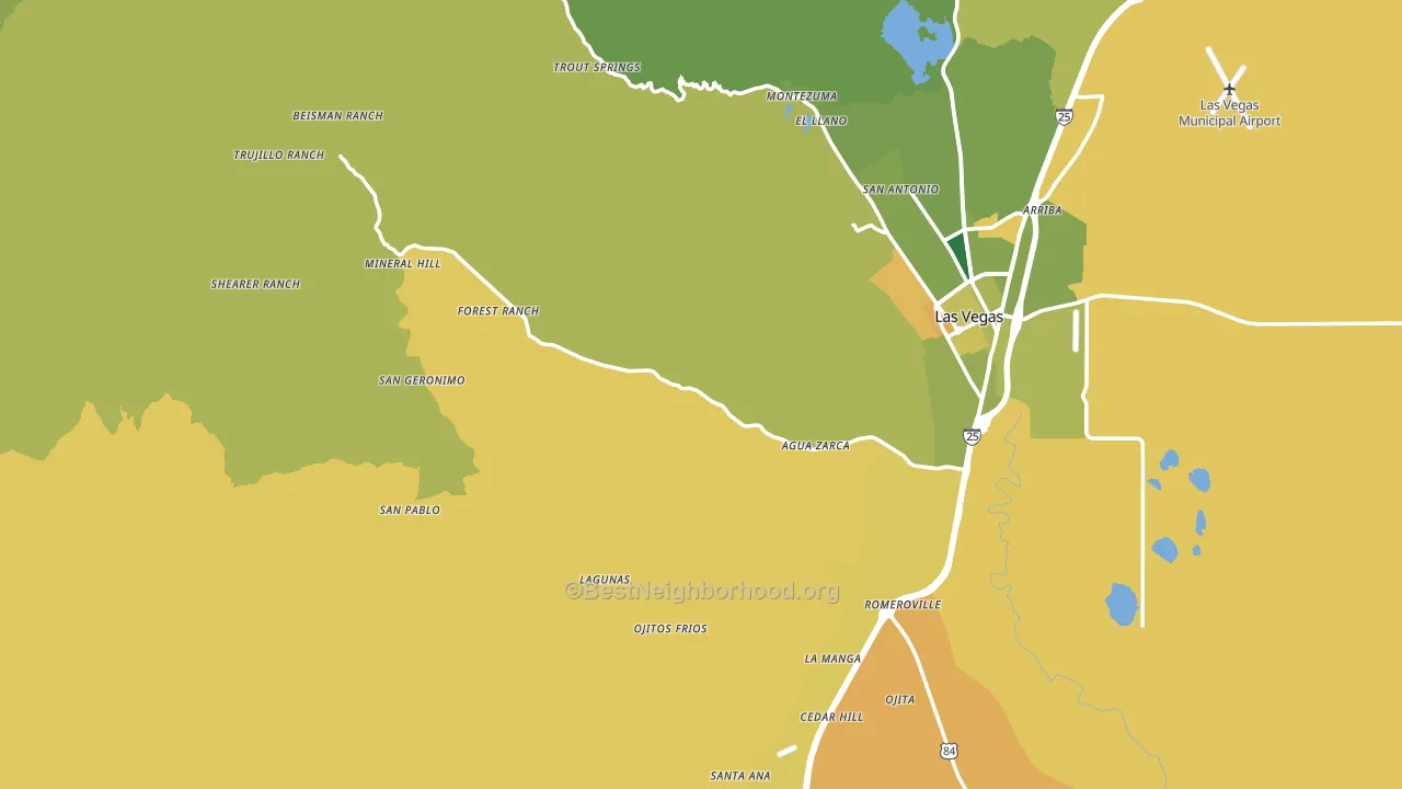 San Miguel County, NM block-group voter-turnout map