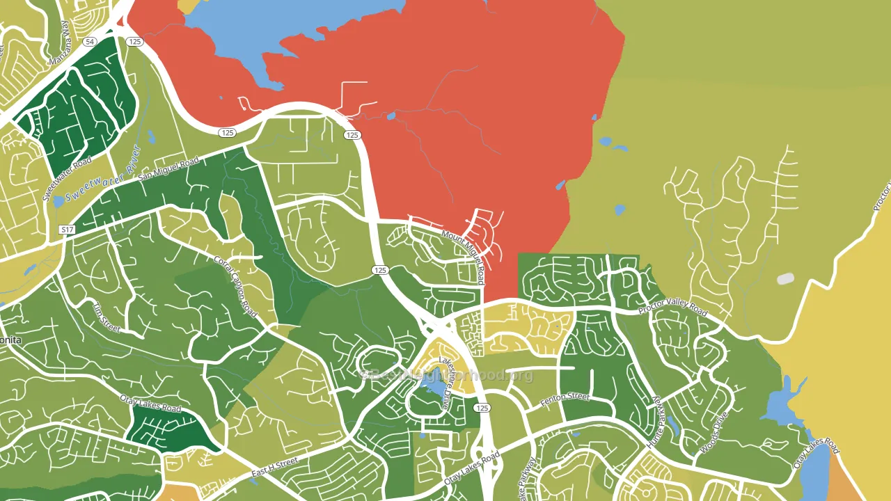 San Miguel Ranch, Chula Vista, CA block-group voter-turnout map
