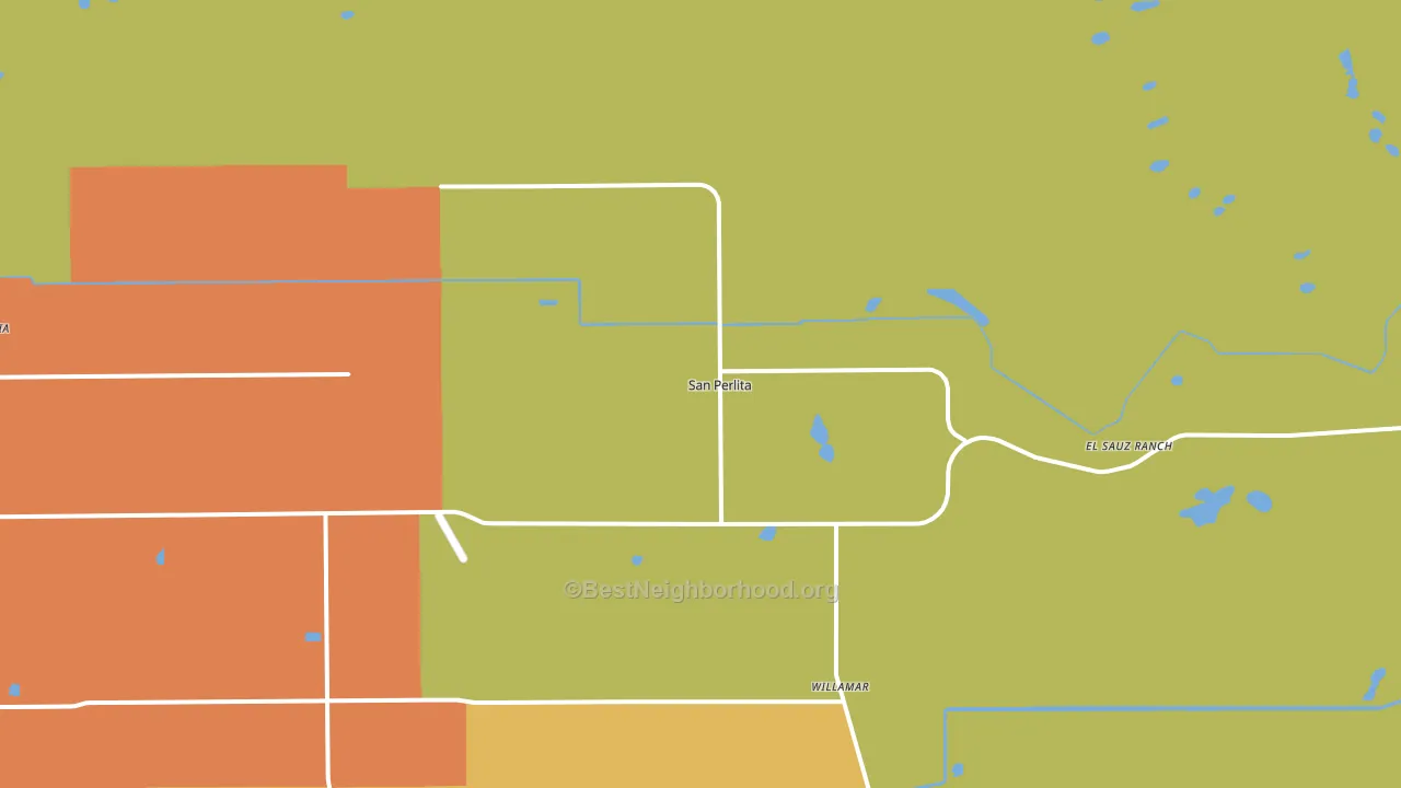 San Perlita, TX block-group voter-turnout map