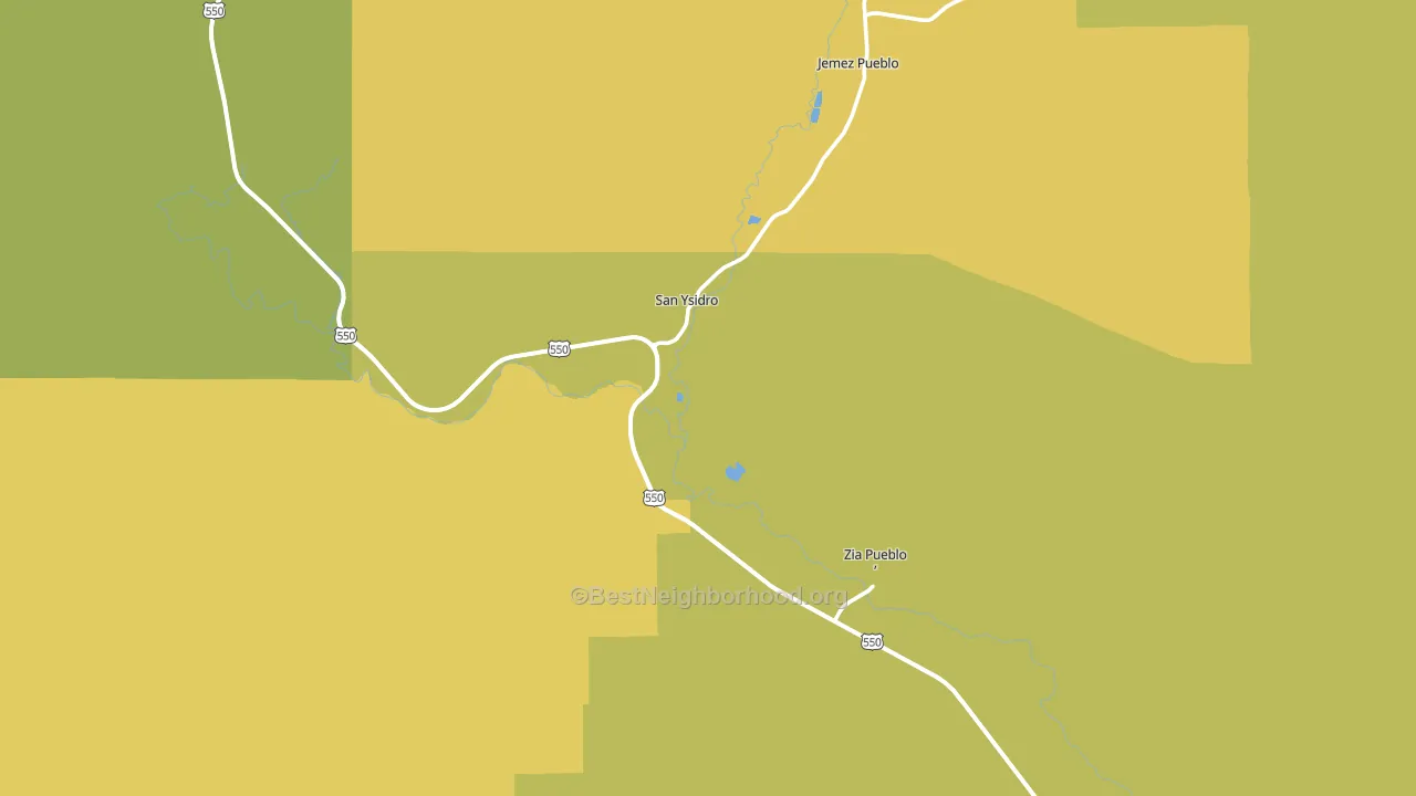 San Ysidro, NM block-group voter-turnout map