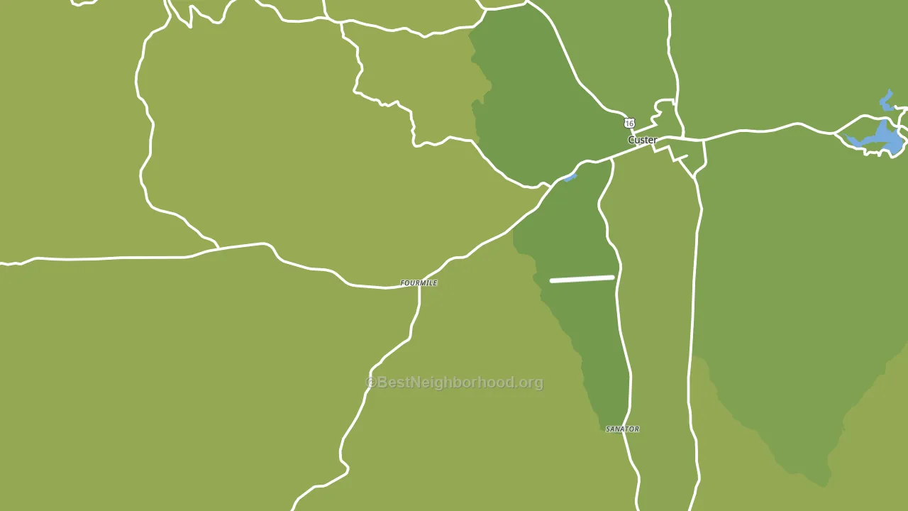 Sanator, SD block-group voter-turnout map