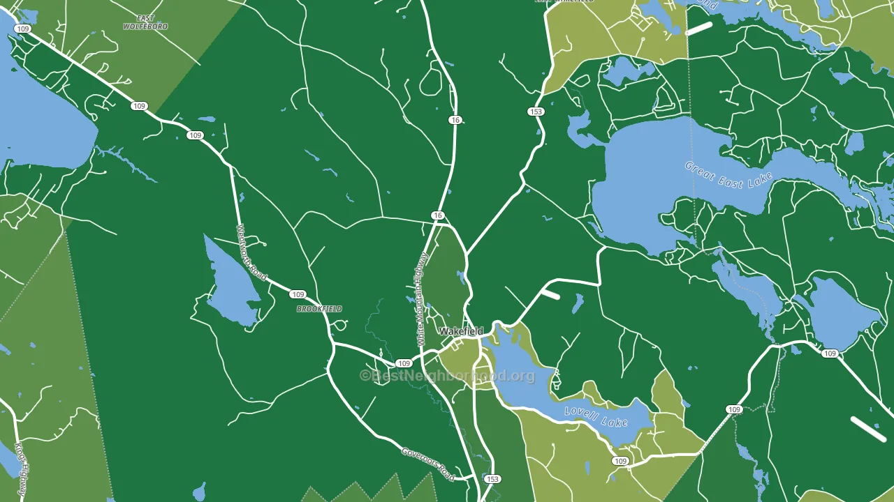 Sanbornville, NH block-group voter-turnout map