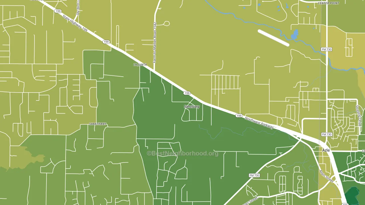 Sanctuary, TX block-group voter-turnout map
