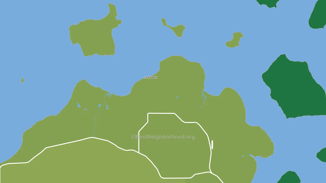 Sand Bay, WI block-group voter-turnout map