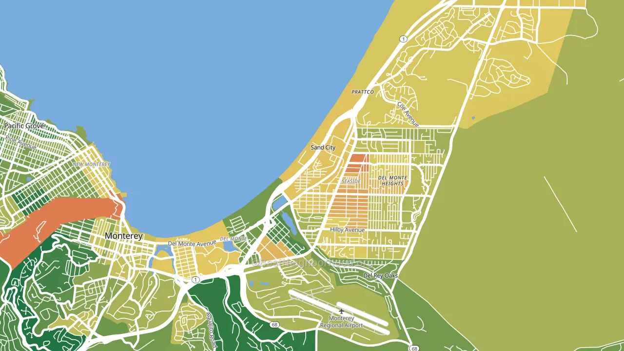 Sand City, CA block-group voter-turnout map