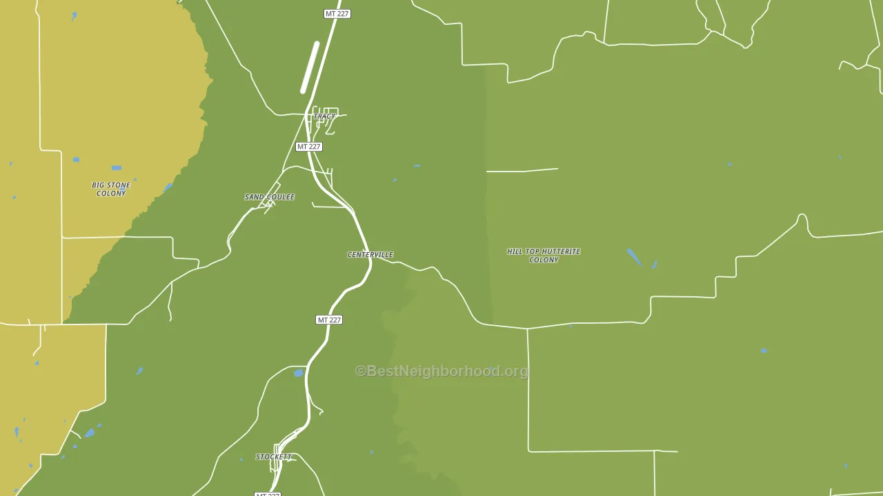 Sand Coulee, MT block-group voter-turnout map