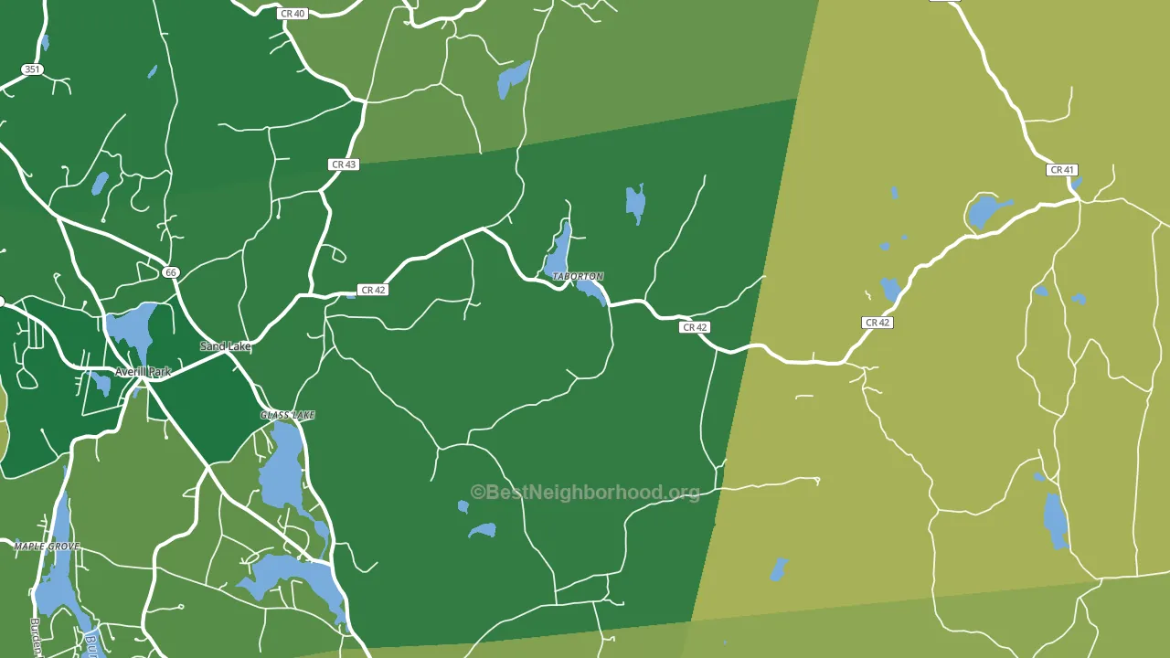 Sand Lake, NY block-group voter-turnout map