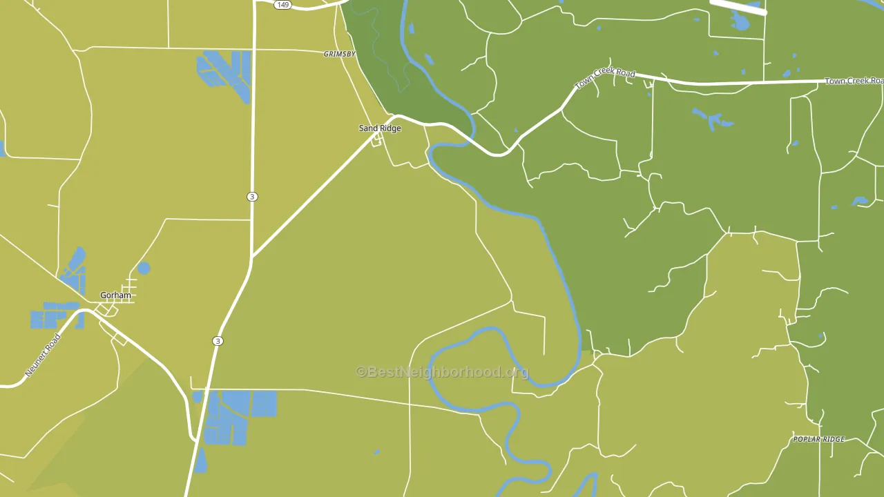 Sand Ridge, IL block-group voter-turnout map