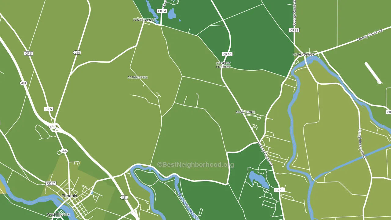 Sand Ridge, NY block-group voter-turnout map