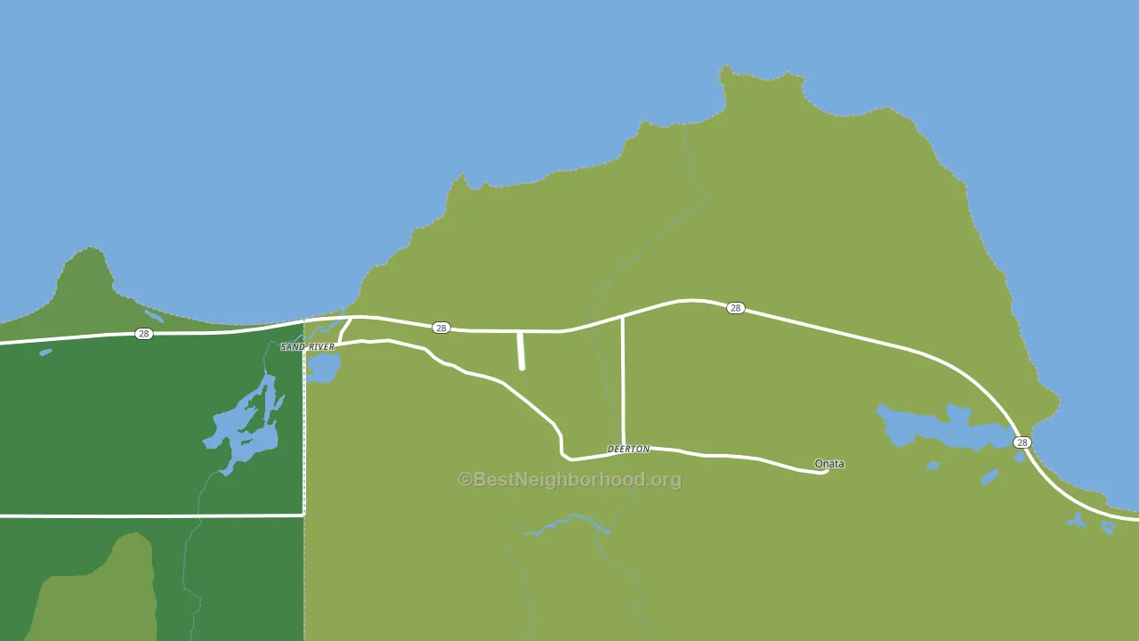 Sand River, MI block-group voter-turnout map