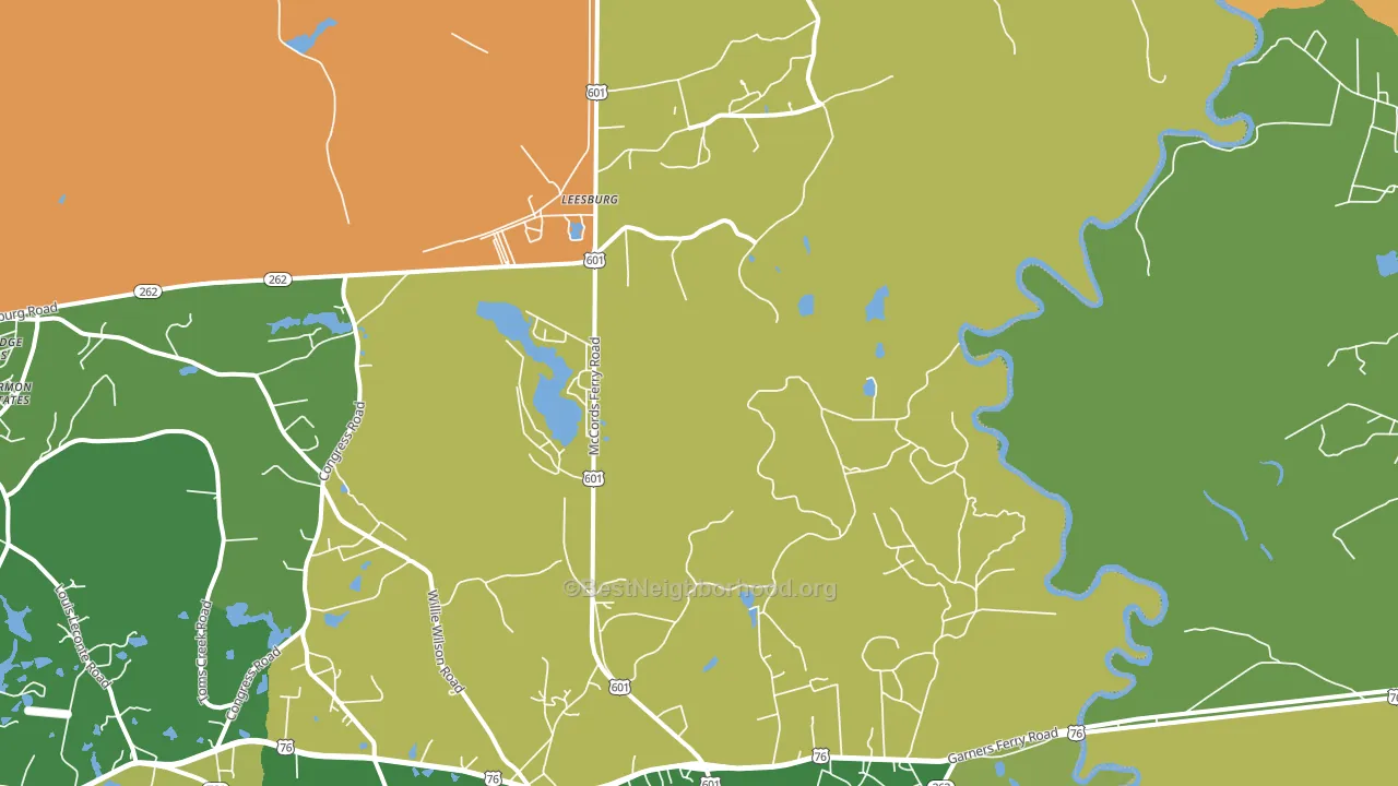 Sanders Corner, SC block-group voter-turnout map