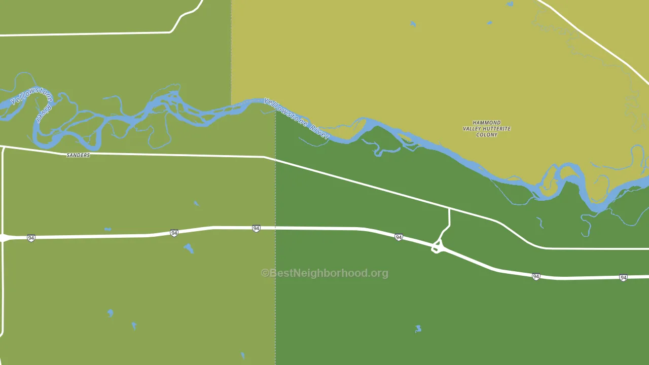 Sanders, MT block-group voter-turnout map