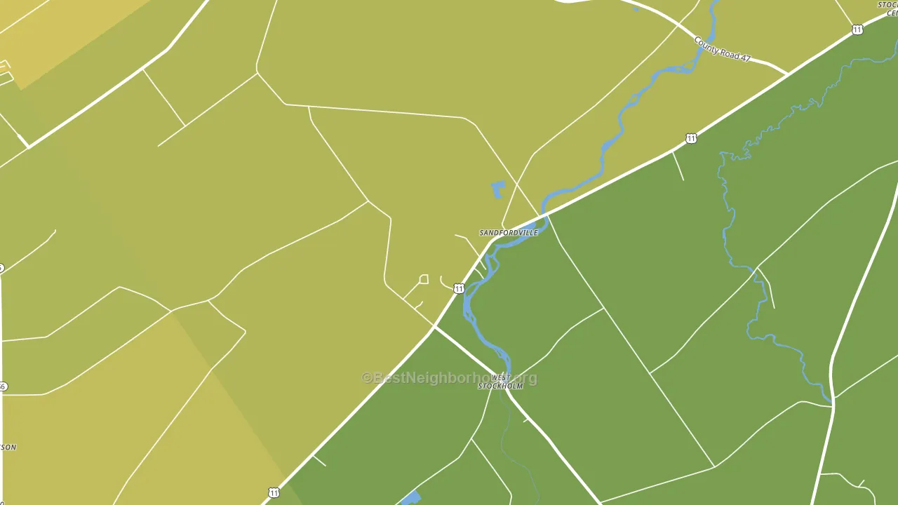 Sandfordville, NY block-group voter-turnout map