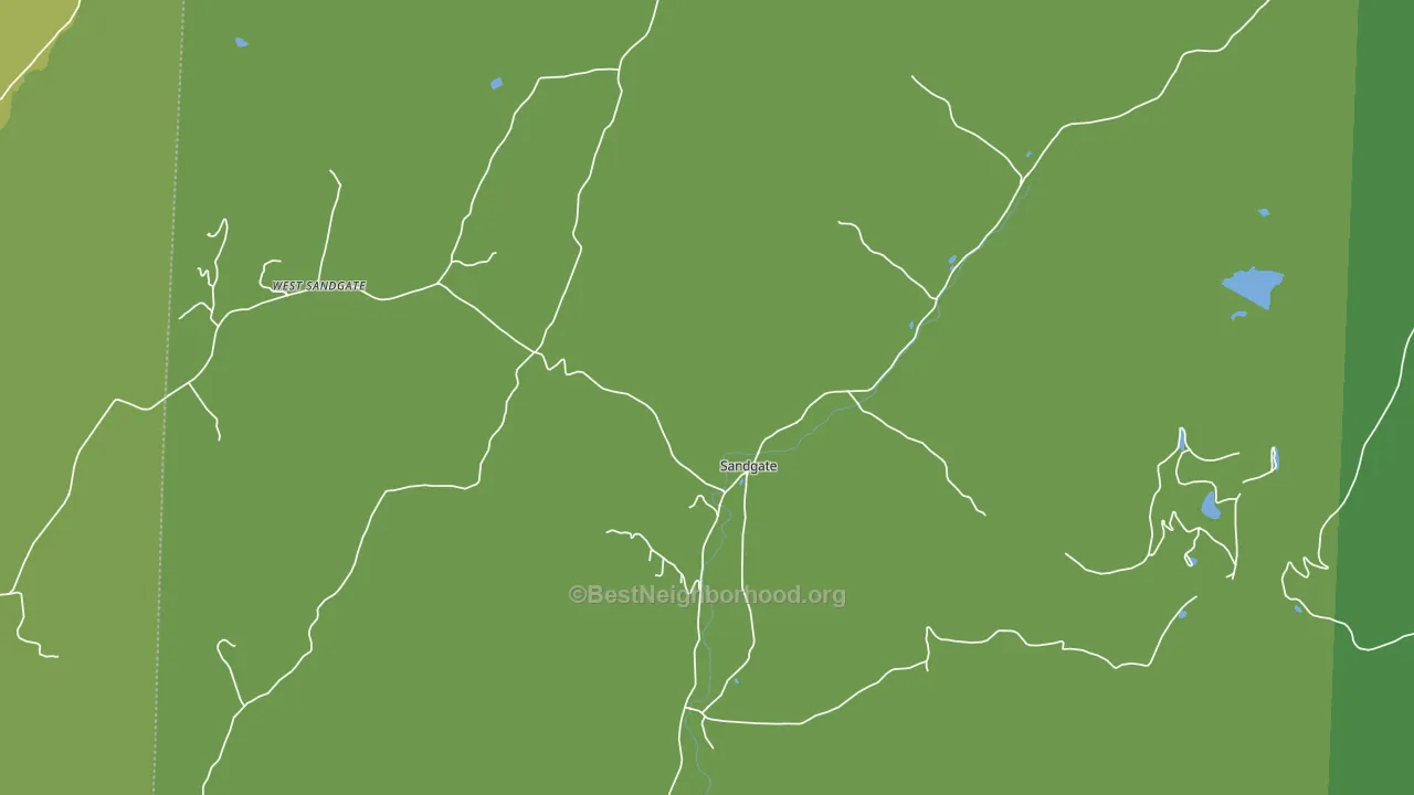 Sandgate, VT block-group voter-turnout map