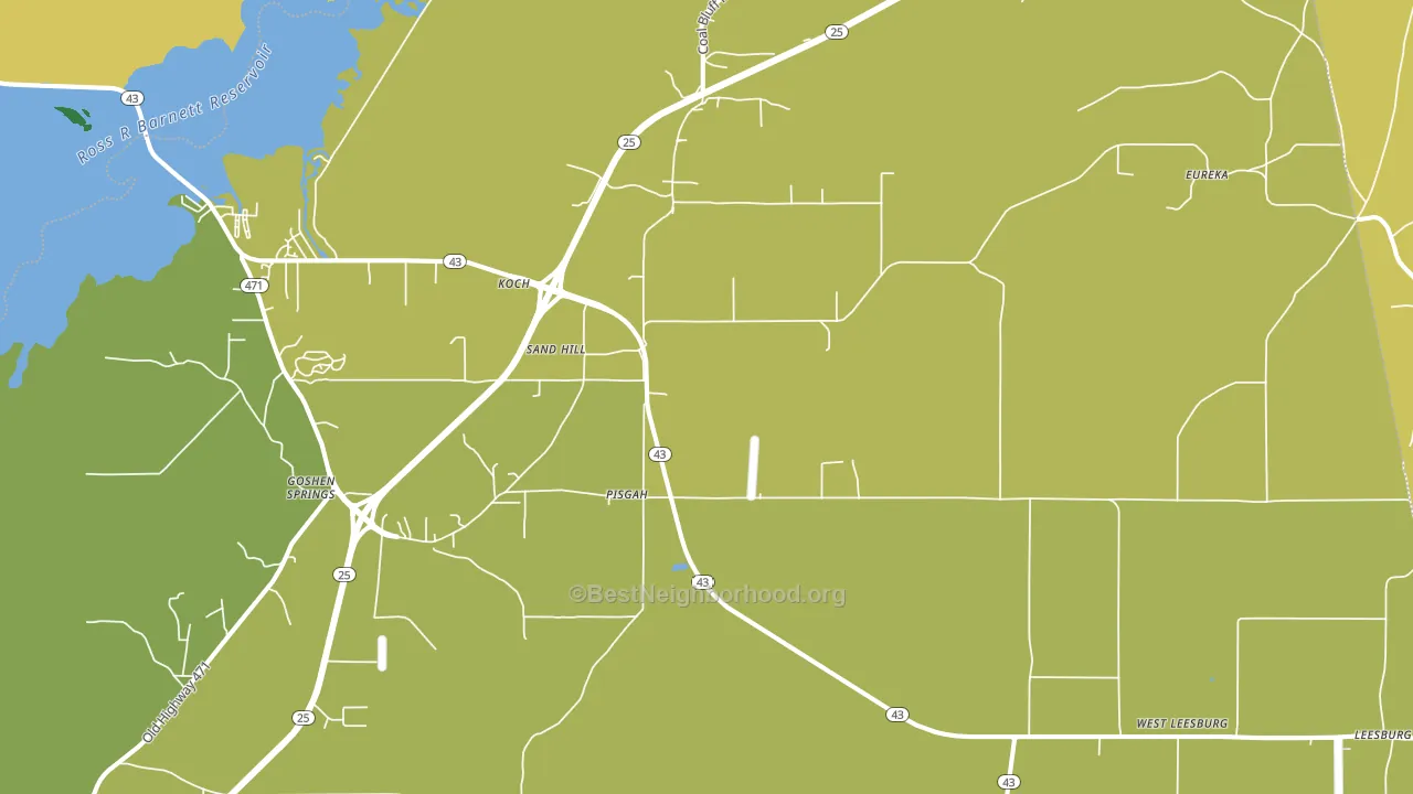 Sandhill, MS block-group voter-turnout map