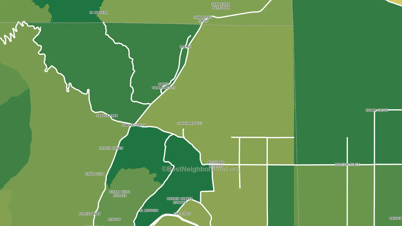 Sandia Park, NM block-group voter-turnout map
