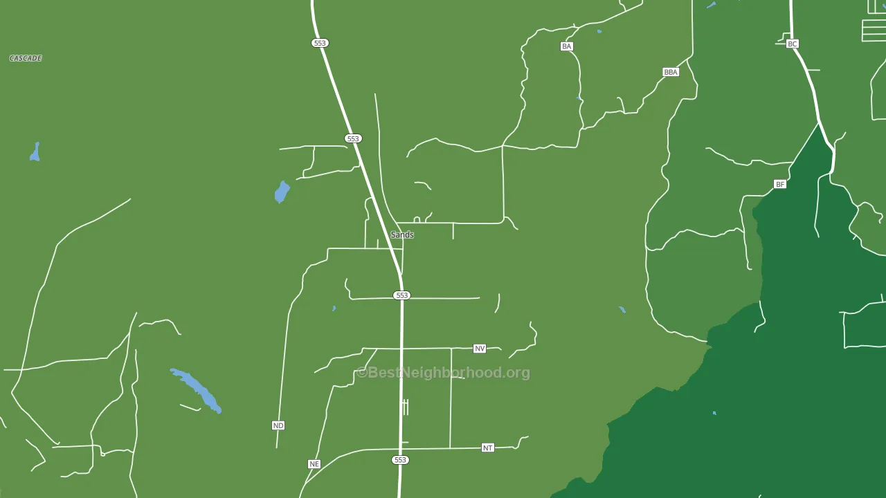 Sands, MI block-group voter-turnout map