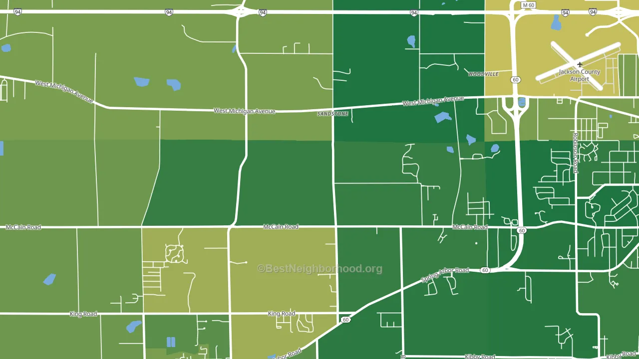Sandstone, MI block-group voter-turnout map