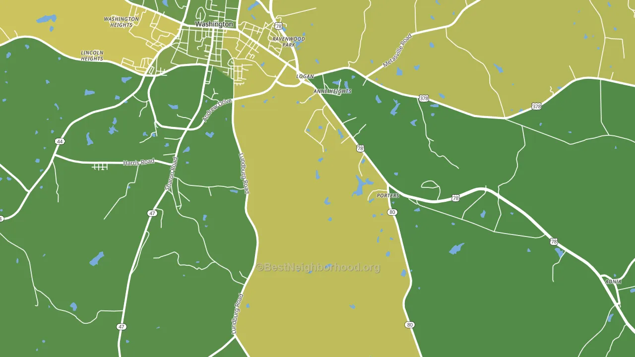 Sandtown, GA block-group voter-turnout map