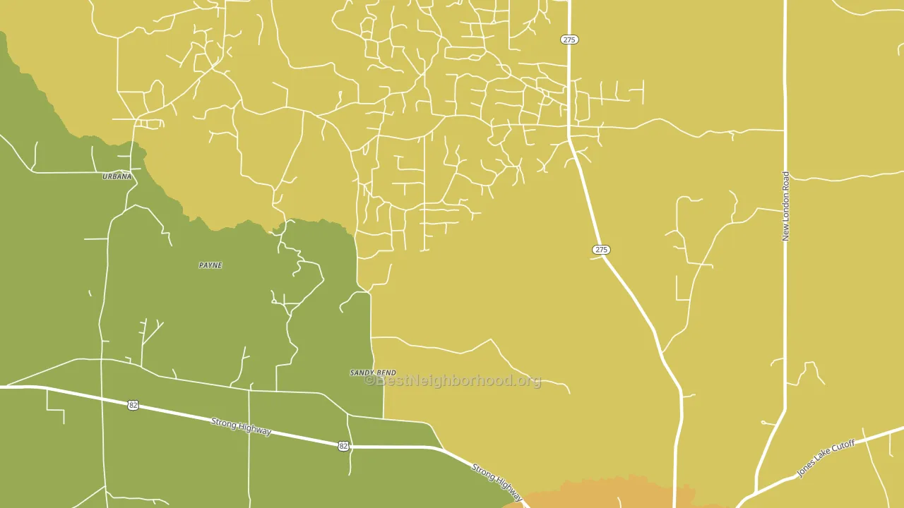 Sandy Bend, AR block-group voter-turnout map