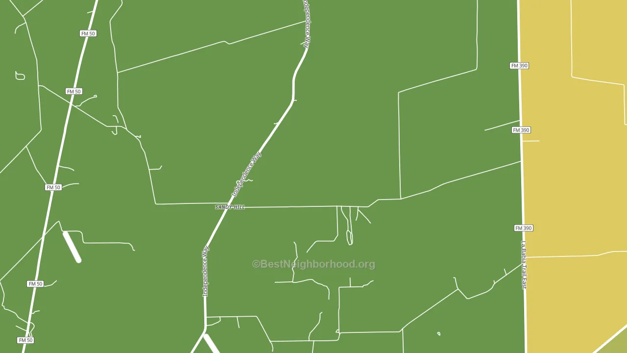 Sandy Hill, TX block-group voter-turnout map
