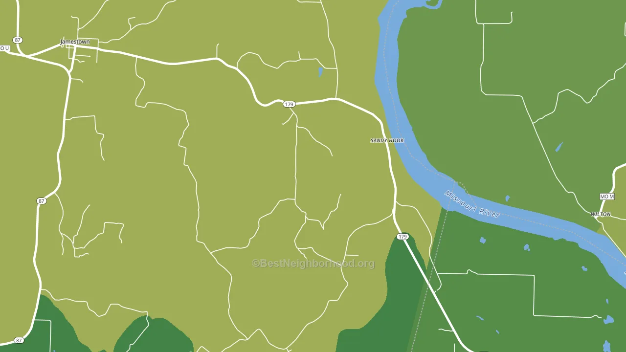 Sandy Hook, MO block-group voter-turnout map