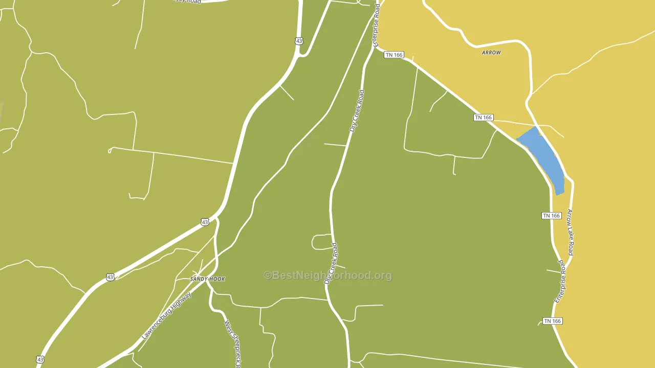 Sandy Hook, TN block-group voter-turnout map